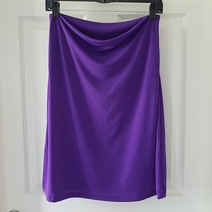 Maternity purple matte jersey skirt, medium